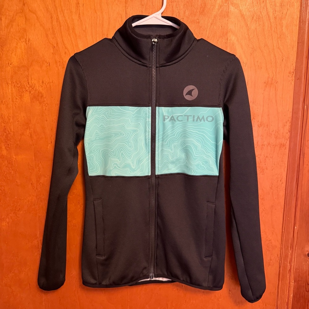 Pactimo Men’s Black Jacket with Mint Chest Panel - Full Zip